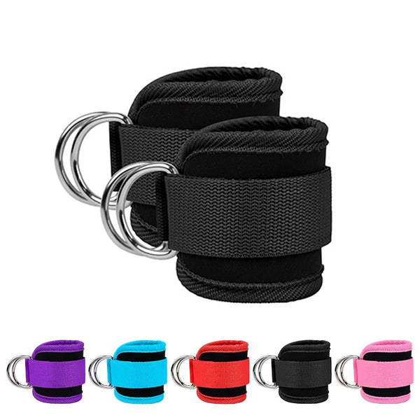 Algemas de pulso de tornozelo com anel d ajustável, cinta acolchoada, suporte para treinos de academia, recoz-back para máquina de cabo, pernas, glúteos, exercícios, 1 peça