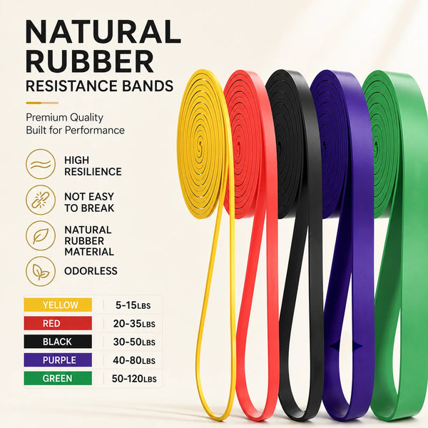 Faixa de resistência fitness, 5 ~ 120lbs, boxe, treinamento de agilidade, equipamento de ginástica, yoga, pilates, acessórios, faixa de borracha, academia em casa