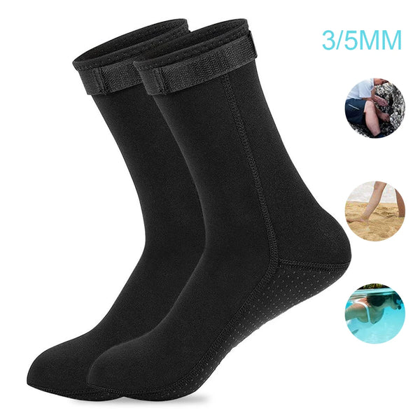 5mm meias de neoprene 3mm wetsuit sapatos antiderrapantes surf barbatanas meias elasticidade botas de praia meias quentes para mergulho
