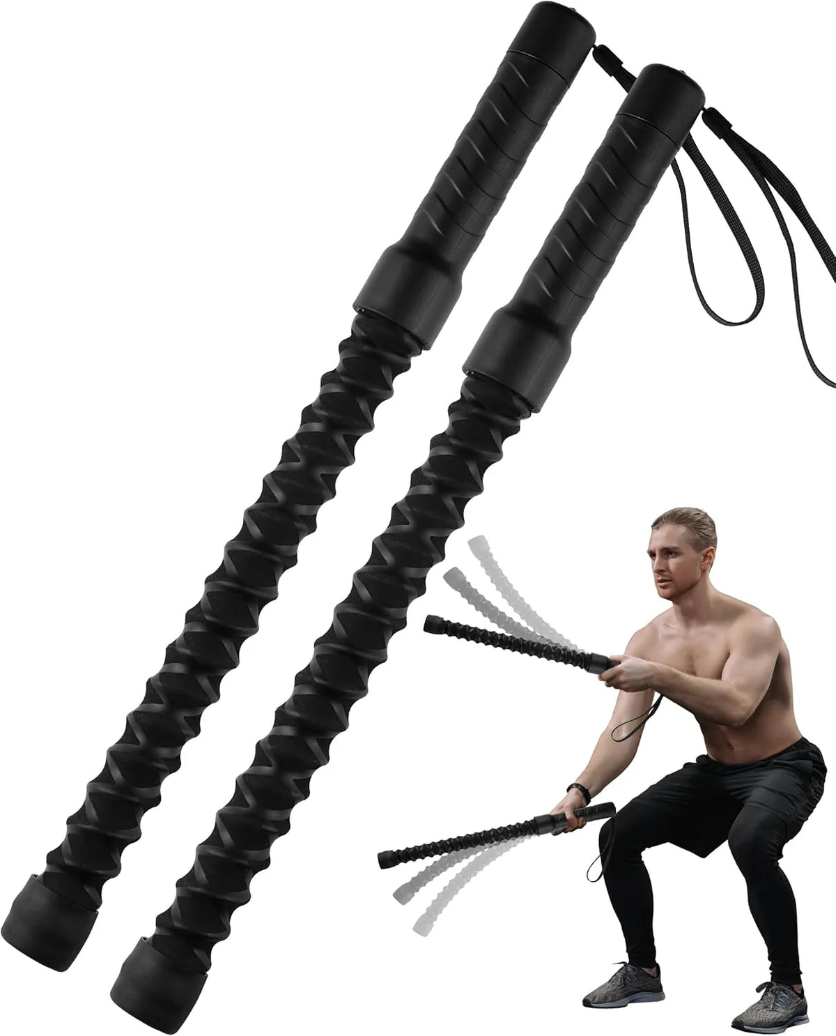 Cordas de batalha sem corda para academia em casa, corda exercitadora sem fio, cordas de batalha sem fio pesadas resistentes, equipamento de exercício para H
