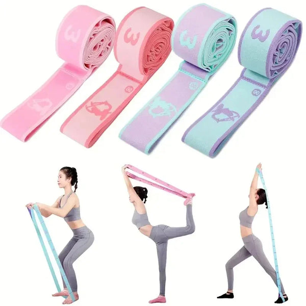 Yoga alongamento cinto dança alongamento banda elástica yoga faixas de resistência em casa pilates exercício puxar cinta cinto fitness esporte